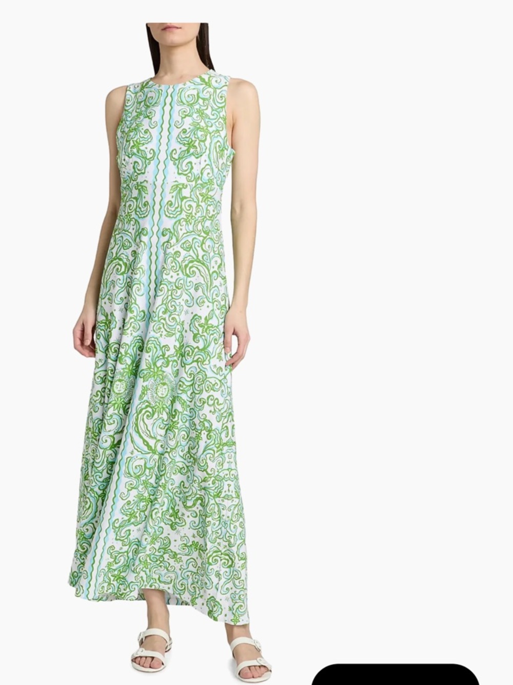 Lilly Pulitzer Ellison dress xs Green Scroll-Print Maxi Dress sol mates
